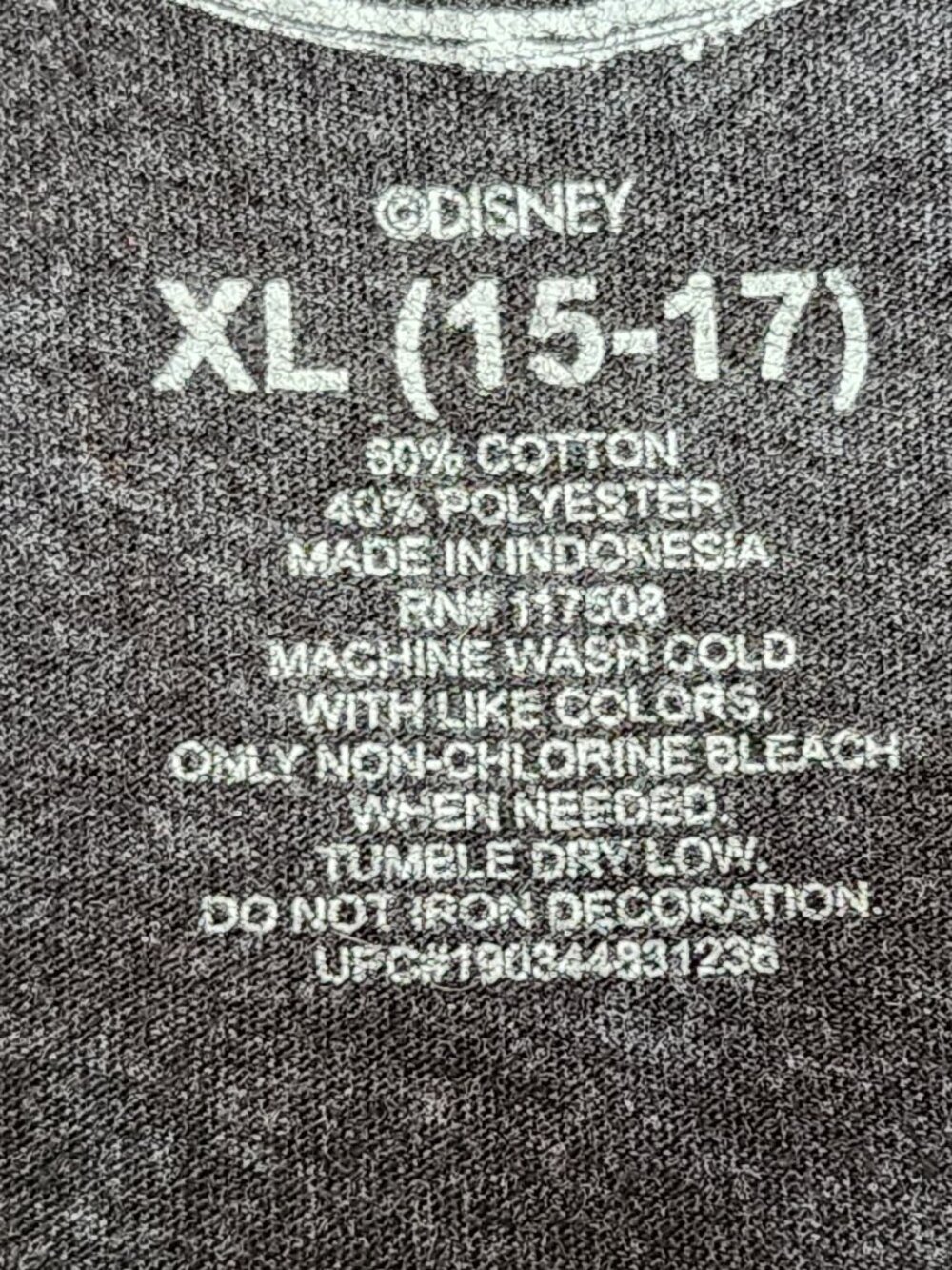 Disney Grey Black Mickey Mouse Graphic Not Now I'm Busy SS Cotton Poly Tee Sz XL - Picture 15 of 16